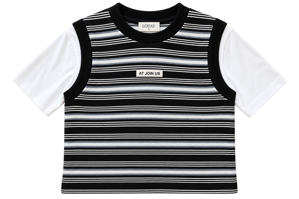 LOUAY NERO layered t-shirt