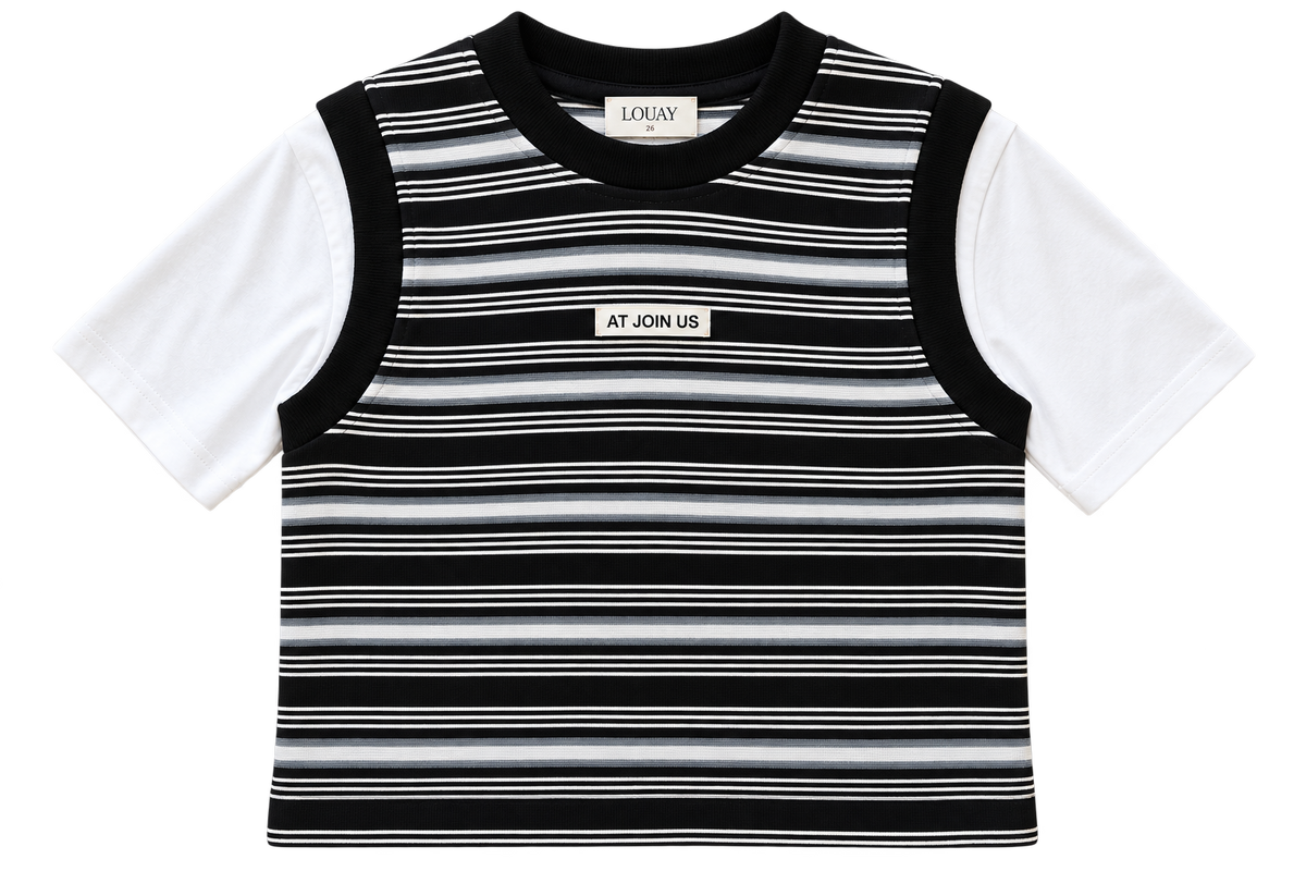 LOUAY NERO layered t-shirt